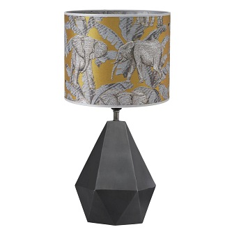 Lampa stołowa Trinity matowy grafit z abażurem